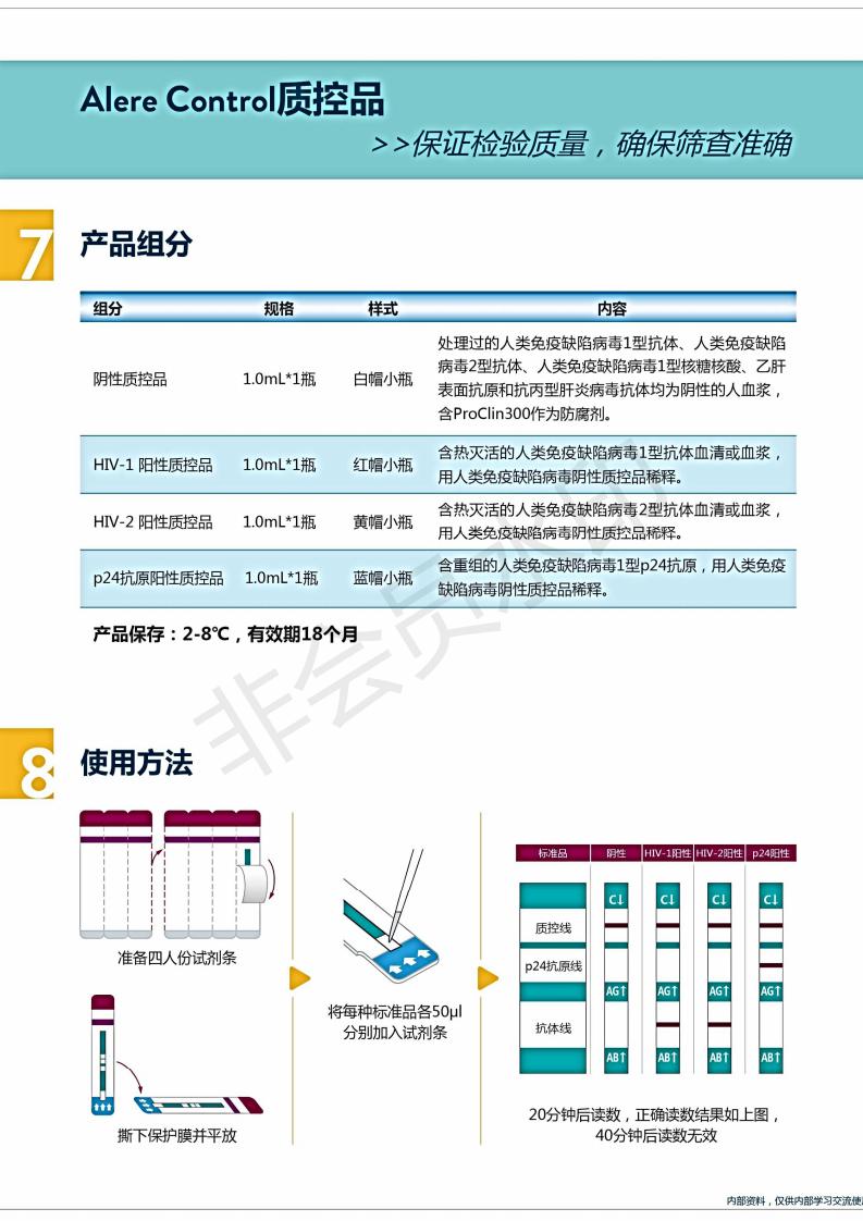 Alere雅培第四代艾滋检测试纸