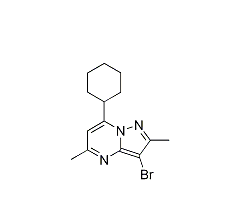 3-溴-7-环己基-2,5-二甲基吡唑并[1,5-a]嘧啶|cas1263286-18-5