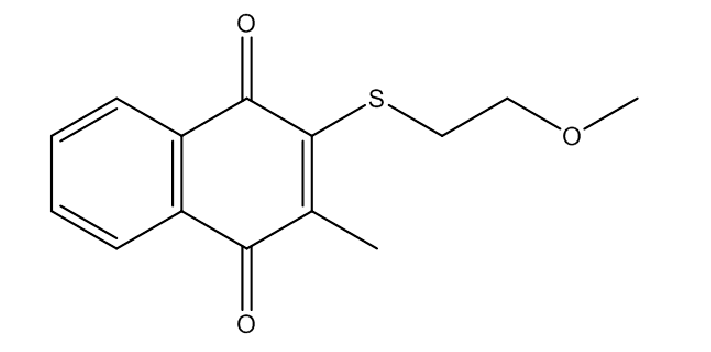 2-((2-Methoxyethyl)thio)-3-methylnaphthalene-1,4-dione,CAS: 255906-59-3
