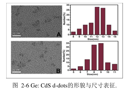 水溶性锗掺杂硫化镉量子点(Ge:CdSd-dots)粒径大约为8.5nm,应用于细胞标记