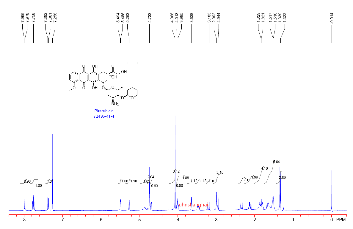 吡柔比星CAS:72496-41-4 英文名称:Pirarubicin