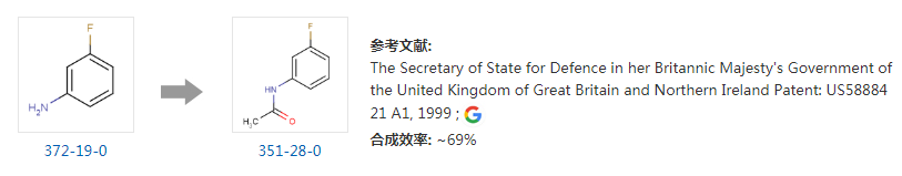 3-氟乙酰苯胺 CAS:351-28-0 英文名称:3-Fluoroacethaiilide