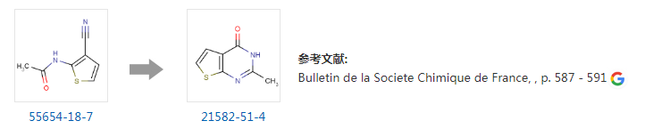 4-羟基-2-甲基噻吩[2,3-D]嘧啶CAS:21582-51-4 英文名称:2-methylthieno[2,3-d]pyrimidin-4(3H)-one