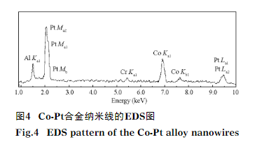 一维非晶态Co-Pt合金纳米线有序阵列的制备说明（含各种检测图谱）