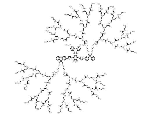 树枝状近红外二区染料，TTQ-PAMAM