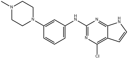 4-氯-N-（3-（4-甲基哌嗪-1-基）苯基）-7H-吡咯并[2,3-d]嘧啶-2-胺,CAS:1142947-81-6