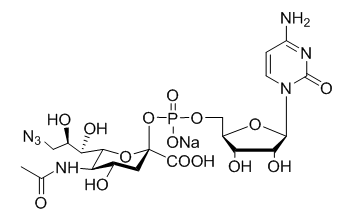 CMP-C9-Azido-Sialic Acid，5&#039;-单磷酸胞苷修饰叠氮糖的结构式