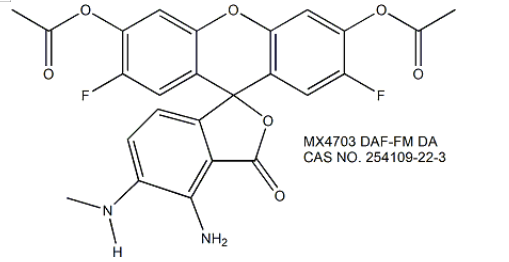 cas254109-22-3，DAF-FM DA ，一种细胞膜渗透性的一氧化氮（NO）荧光探针，Ex/Em=495/515nm