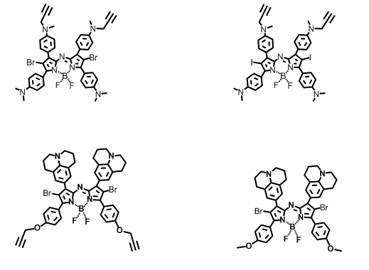 基于氮杂氟硼荧(Aza—BODIPY)的近红外成像小分子染料OBDP，CBDP，NBDP，JBDP
