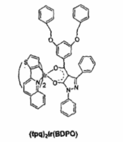 氯桥二聚体(ppy)2Ir(μ-Cl2)Ir(ppy)2为原料合成磷光材料配合物Ir(ppy)2(bza)