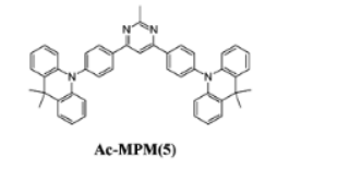 热激活延迟荧光(TADF)材料|官能化-4,6-二[4-(9,9-二甲基-9,10-二吖啶)甲基]嘧啶(Ac-MPM)