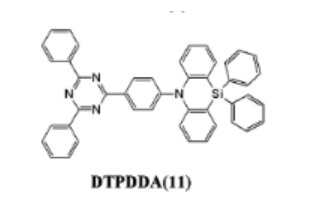 深蓝色热激活延迟荧光(TADF)材料(DTPDDA)的器件发光效率