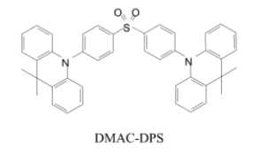 热激活延迟TADF材料DTC-pBPSB和DTC-mBPSB的结构式