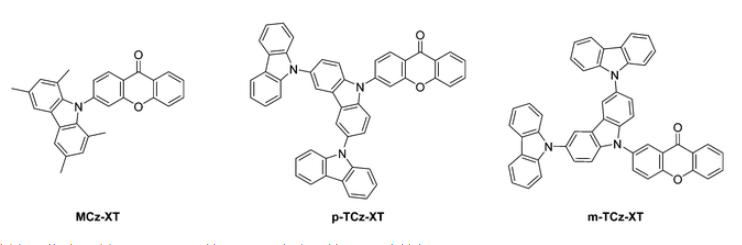 热激活延迟荧光(TADF)材料p -TCz-XT和m -TCz-XT 的制备合成