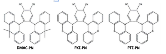 三个D-A-D型的TADF分子DMAC-PN、PXZ-PN、PTZ-PN的发光性能研究