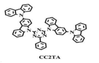 基于三嗪基团的蓝光TADF发光材料PIC-TRZ，PIC-TRZ2，CC2TA，BCzT，CzT分子