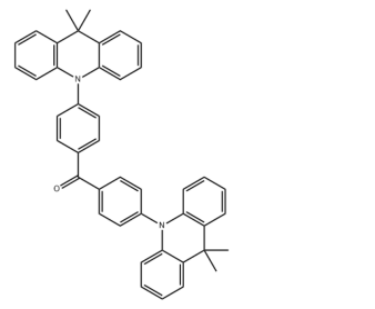 TADF苯甲酮衍生物DMAC-BP，CAS: 1685287-55-1，双(4-(9,9-二甲基-乙酰基-10(9H)-基)苯基)甲酮