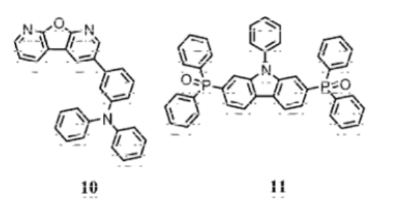 TADF热致延迟荧光材料3TPAPFP，PPO27，3CzPFP和DTAO的结构式以及光电性质