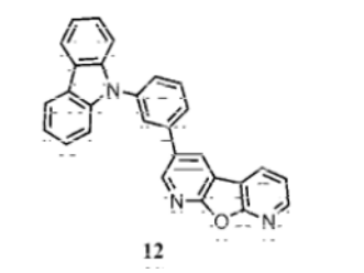 TADF热致延迟荧光材料3TPAPFP，PPO27，3CzPFP和DTAO的结构式以及光电性质