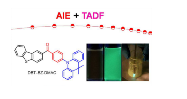 二苯并噻吩-苯甲酰基-9,9-二甲基-9,10-二氢吖啶 (DBT-BZ-DMAC) ，具有热激活延迟荧光 (TADF) 的发光材料