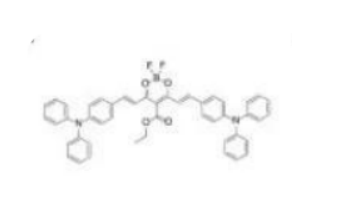 具有热激活延迟荧光的D-π-A型TADF化合物TPA-QCN  具有橙红色发射的化合物的激发与发射波长