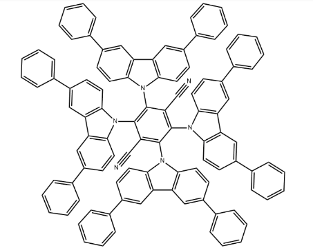 4CzTPN-Ph,cas:1416881-55-4, 2,3,5,6-四(3,6-二苯基-9-咔唑基)-对苯二腈