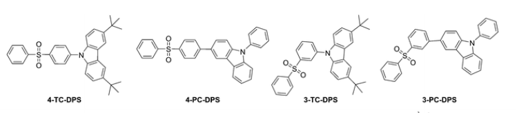 含亚砜的TADF材料4-TC-DPS，4-PC-DPS，3-TC-DPS，3-PC-DPS的研究进展