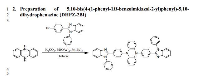 cas1638702-85-8，5,10-双(4-(1-苯基-1h-苯并[d]咪唑-2-基)苯基)-5,10-二氢吩嗪(DHPZ-2BI)