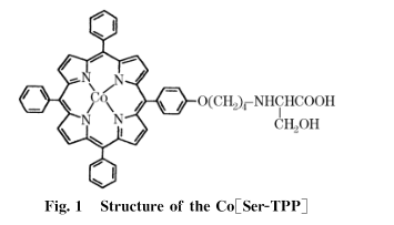 尾式丝氨酸卟啉-[5 (p-丝氨酸丁氧苯基) 10 ,15 ,20-三苯基卟啉钴(Ⅱ)配合物(Co[Ser-TPP])紫色晶体