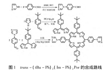 5,15-二(4-叔丁基苯基)-10,20-二(4-N咪唑基苯基)卟啉(trhais-(tBu-Ph)2(Im-Ph)2Por)