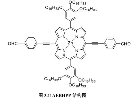 深绿色固体[5,15-二醛基10,20-二(3,4,5-三(十六烷氧基)苯基卟啉)]锌(AEBHPP)