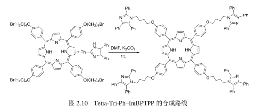 5,10,15,20-四-{4-[1-(2,4,5-三苯基)咪唑基]丁氧基苯-5,10,15,20-四苯基卟啉(Tetra-Tri-Ph-ImBPTPP) 紫色晶体