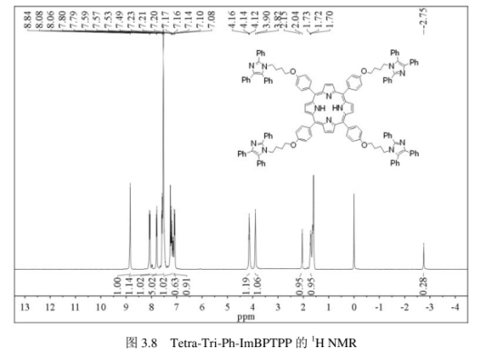 5,10,15,20-四-{4-[1-(2,4,5-三苯基)咪唑基]丁氧基苯-5,10,15,20-四苯基卟啉(Tetra-Tri-Ph-ImBPTPP) 紫色晶体