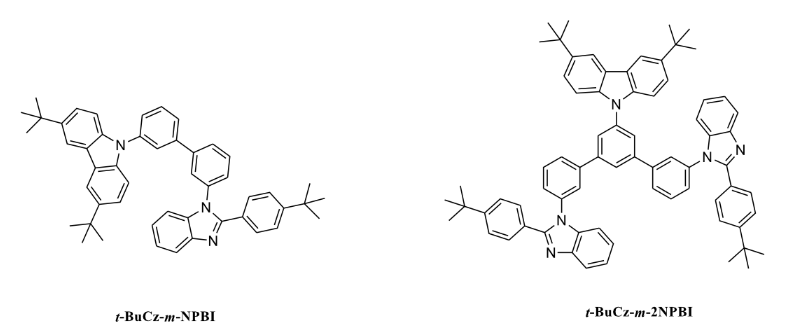 3,6-二叔丁基咔唑基小分子主体/TADF材料（t-BuCz-m-NPBI和t-BuCz-m-2NPBI）的定制合成