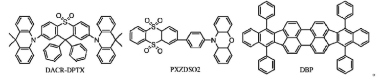 热活化延迟荧光(TADF)材料(蓝光材料DACR-DPTX和黄光材料PXZDSO2)的定制合成