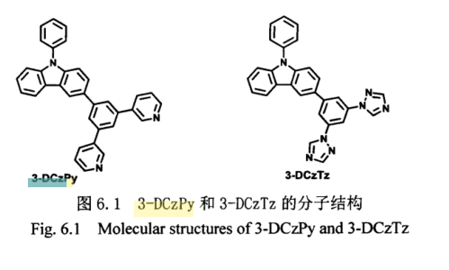 热延迟荧光主体材料CzCzPy及CzCzTz，CzPTZPy及CzPTZTz，3-DCzPy及3-DCzTz的定制合成）（）