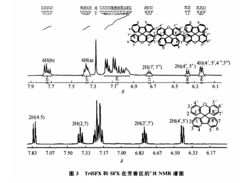 螺[芴-9,9′-氧杂蒽]基三聚物(TriSFX)的结构式以及定制合成