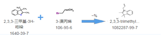 cas1082287-99-7|2,3,3-trimethyl-1-prop-2-enylindol-1-ium,bromide花菁染料合成线路