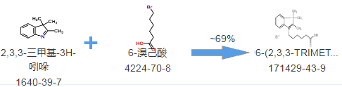 cas171429-43-9|6-（2,3,3-三甲基吲哚-1-基）-溴化己酸花菁染料结构/合成路线图