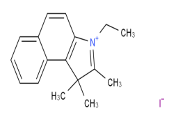 花菁染料结构图|cas80566-25-2|3-乙基-1,1,2-三甲基-1H-苯并[E ]吲哚-3-碘化物