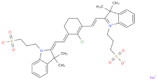 cas115970-63-3|2-[2-[2-氯-3-[2-[1,3-二氢-3,3-二甲基-1-(3-磺酸基丙基)-2H-吲哚-2-亚基)乙亚基]-1-环己烯-1-基]乙烯基]-3,3-二甲基-1-(3-磺酸基丙基)-3H-吲哚内盐钠盐花菁染料