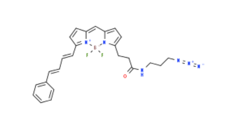 BDP 581/591 azide，cas2183473-20-1，叠氮修饰的bodipy荧光染料激发波长基本信息