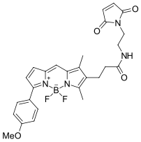 BDP TMR maleimide，cas2183473-34-7，bodipy荧光染料的结构式与光学性质