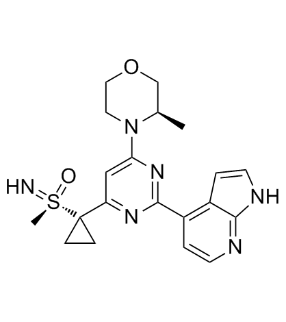 cas:2130958-55-1,AST2818 mesylate,4-[4-[1-[[S(R)]-S-甲基亚胺磺酰基]环丙基]-6-[(3R)-3-甲基-4-吗啉基]-2-嘧啶基]-1H-吡咯并[2,3-b]吡啶