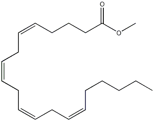 花生四烯酸甲酯 CAS: 2566-89-4，全顺式-5,8,11,14-二十碳四烯酸甲酯;二十碳四烯酸甲酯(顺-5,8,11,14)的结构式