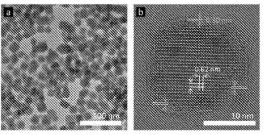PbS硫化铅包覆钙钛矿CsPbI3量子点的电致发光LED制备方法(含结构图及高分辨透射电子显微镜图像)