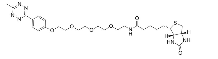 Methyltetrazine-PEG4-biotin是一种 PROTAC linker，属于 PEG 类。可用于合成 PROTAC 分子。