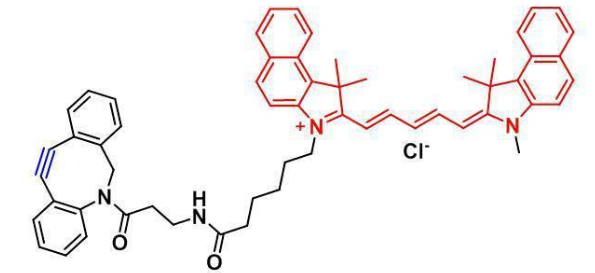 Cy5.5 DBCO CAS:1857352-95-4是用于检测含叠氮基分子或化合物的通用标记试剂