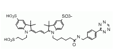 Sulfo-Cy3-Tetrazine CAS:2055138-86-6的分子式:C41H47N7O10S3，分子量:894.1