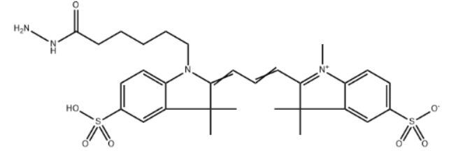 Sulfo-Cyhaiine3 hydrazide,​水溶性Cy3-HZ,水溶性Cy3-酰肼,Sulfo-Cy3 hydrazide,cas:2144762-62-7